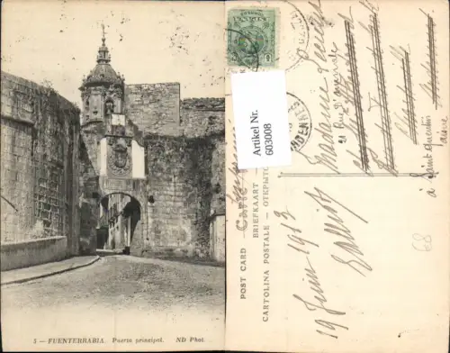 603008,Fuenterrabia Hondarribia Puerta principal Spain