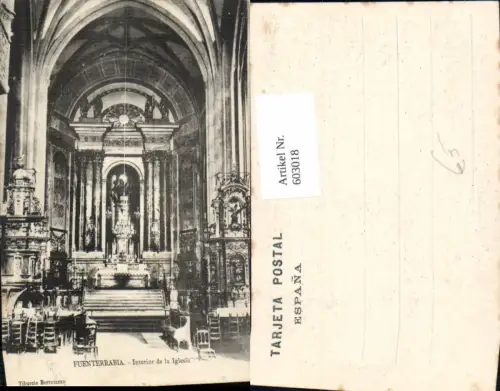 603018,Fuenterrabia Hondarribia Interior de la Iglesia Kirche Innen Spain