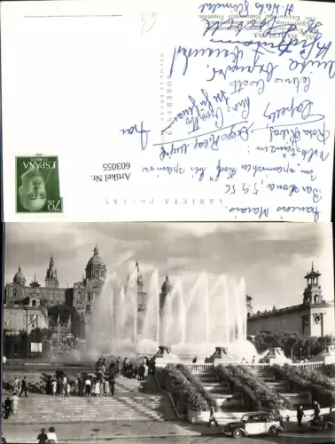 603055,Foto Ak Barcelona la Exposicion Fuente Monumental Brunnen Spain