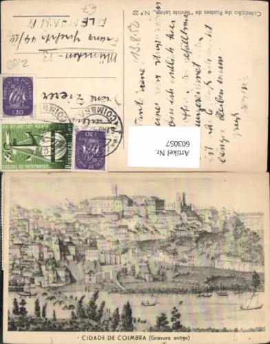 603057,Künstler Ak Cidade de Coimbra Gravura antiga Spain