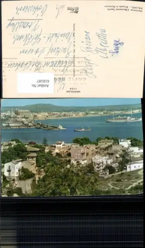 618187,Mallorca Baleares Espana Palma Desde la Bonanova Schiffe Dampfer Spain