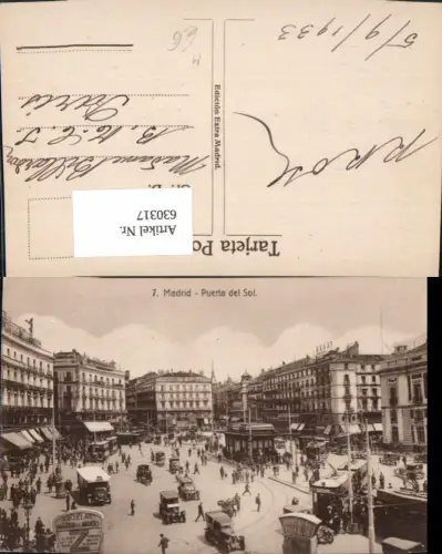 630317,Madrid Puerta del Sol Straßenbahn Automobile Spain