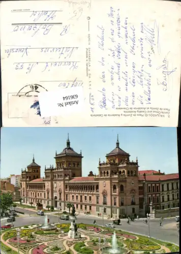 636164,Valladolid Plaza de Zorrilla y Academia de Caballeria Kreisverkehr Spain