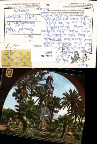 636171,Tenerife Teneriffa Puerto de la Cruz Iglesia y plaza de Ntra Sra. De la Pena de Francia Spain