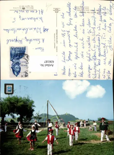 636187,Pais Vasco San Sebastian Grupo Gaztetxo Baile Cintu-Dantza Tracht Tanzen Spain