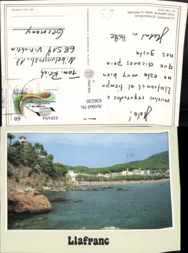 636220,Llafranc Costa Brava Vista general sota La Marineda Küste Spain