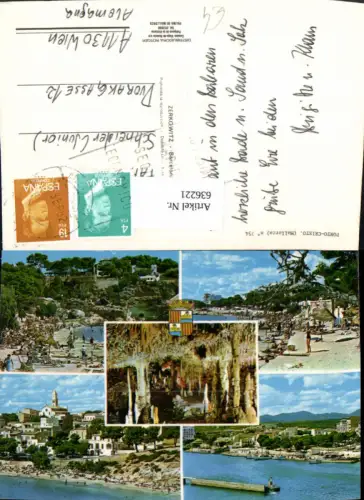 636221,Mehrbild Ak Mallorca Porto Cristo Strand Höhle Spain