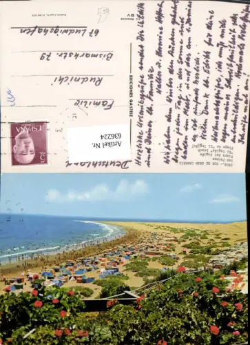 636224,Sur de Gran Canaria Las Palmas Playa del Ingles Strand Strandleben Spain