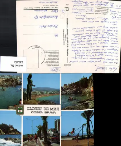 636233,Mehrbild Ak Lloret de Mar Costa Brava Diferents aspectes Spain