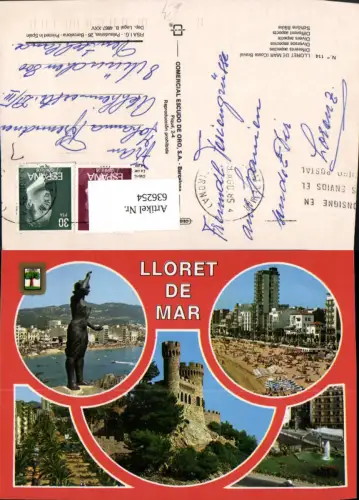 636254,Mehrbild Ak Lloret de Mar Costa Brava Diferents aspectes Spain