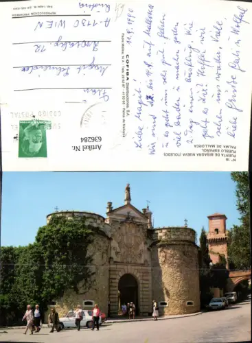 636284,Puerta de Bisagra Nueva Toledo Pueblo Espanol Palma de Mallorca Spain