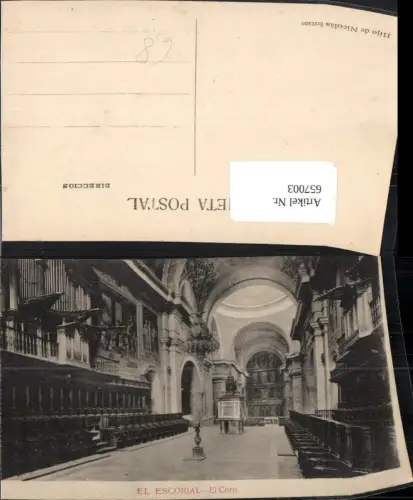 657003,El Escorial El Coro Kirche Innenansicht Spain