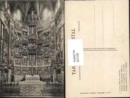 657130,Sevilla Capilla Mayor Interior Retablo Vista general Spain