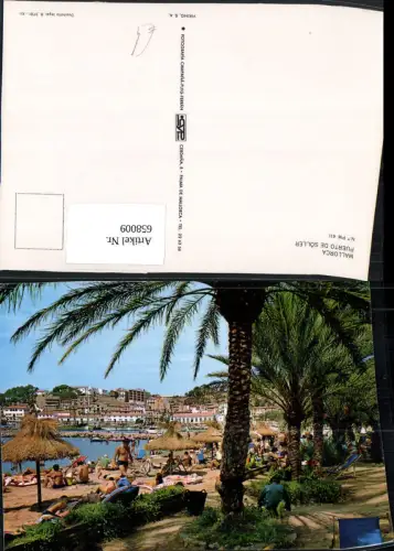 658009,Mallorca Puerto de Soller Strand Strandleben Palme Spain