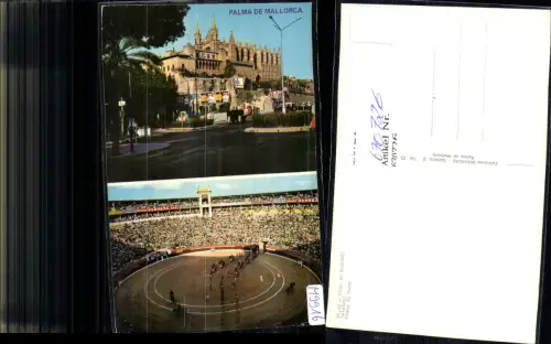670726,Mehrbild Ak Mallorca Palma de Mallorca Catedrale Plaza de Toros Spain