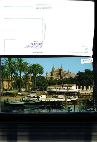 670731,Mallorca Palma de Mallorca Detail Boot mit Kathedrale Spain