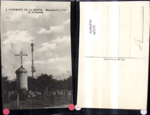 167375,Convento de la Rabida Monumento y Cruz de la Porteria Kreuz Denkmal