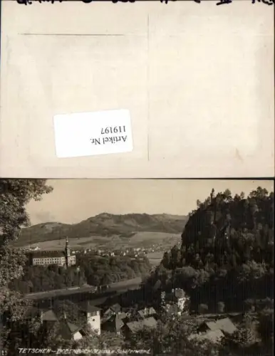 119197,Tetschen Bodenbach Decin Aussig Fotokarte Häuseransicht 1910