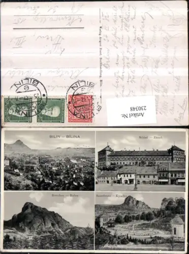 230348,Bilin Bilina Totale Schloss Zamek Borschen Boren Sauerbrunn Kyselka