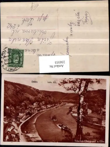 230353,Decin Tetschen a. d. Elbe Teilansicht
