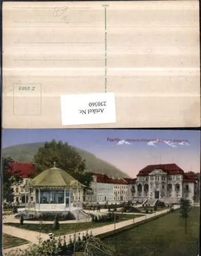 230360,Teplitz Teplice Kaiserin-Elisabeth-Bad m. Anlagen pub Ottmar Zieher