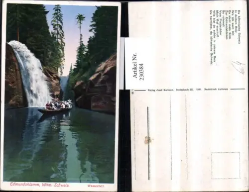 230384,Edmundsklamm i. d. Böhmischen Schweiz Wasserfall b. Hrensko Herrnskretschen