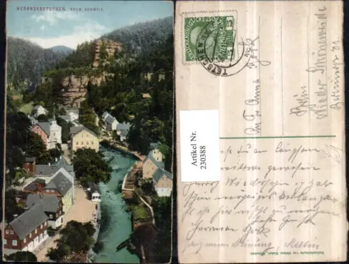 230388,Herrnskretschen Hrensko i. d. Böhmischen Schweiz Teilansicht pub Ottmar Zieher