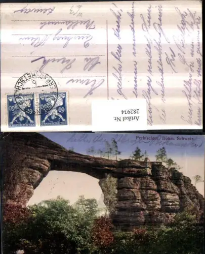 282934,Böhmische Schweiz Prebischtor Felsen Brücke b. Hrensko Herrnskretschen