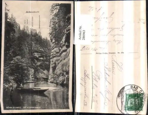 286963,Böhmische Schweiz Klammfamilie Edmundsklamm b. Hrensko