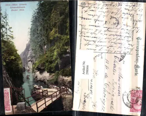 298066,Sächsisch-Böhmische Schweiz Edmundsklamm Breiter Stein b. Hrensko Herrnskretschen