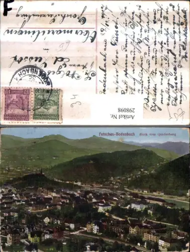 298098,Tetschen Bodenbach Decin Totale Blick vom Quaderberg