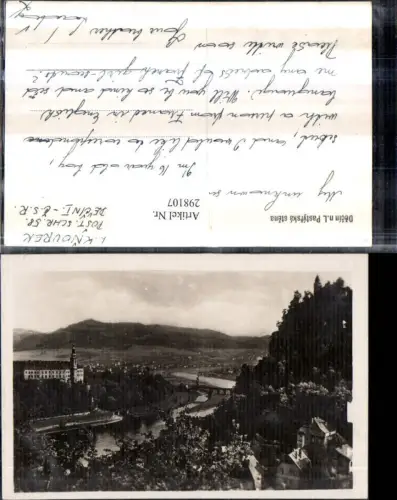 298107,Decin nad Labem Tetschen Pastyrska stena Teilansicht m. Schloss