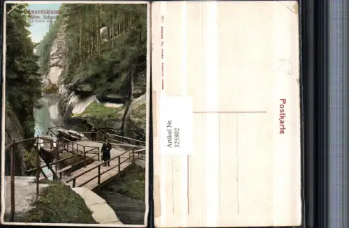 325802,Edmundsklamm Kamnitzklamm b. Hrensko Herrnskretschen Breite Stein Boote