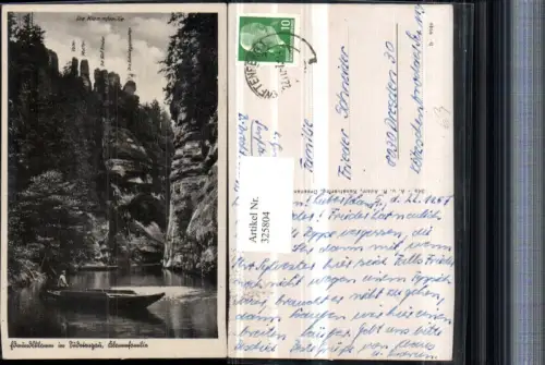 325804,Edmundsklamm Kamnitzklamm b. Hrensko Herrnskretschen Klammfamilie Zille