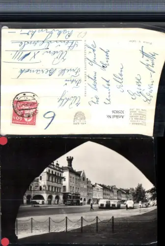 325826,Litomerice Leitmeritz Mirove namesti Straßenansicht Autobusse Busse