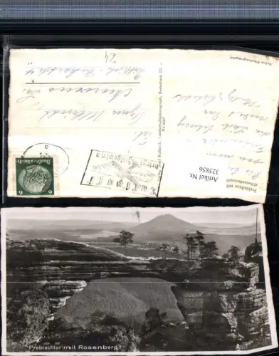 325856,Prebischtor Pravcicka brana b. Hrensko Herrnskretschen m. Rosenberg