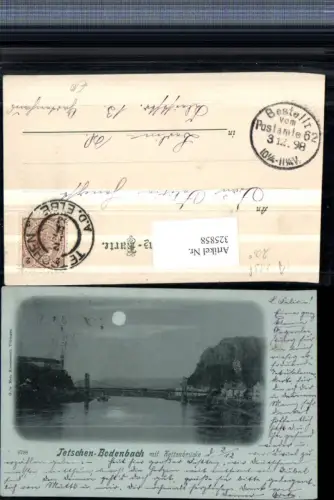 325858,Tetschen-Bodenbach Decin Kettenbrücke Brücke Mondschein