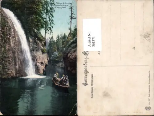 361371,Böhmische Schweiz Edmundsklamm Wasserfall b. Hrensko Herrnskretschen