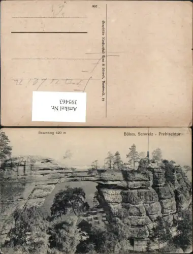 395463,Böhmische Schweiz Prebischtor b. Hrensko m. Rosenberg
