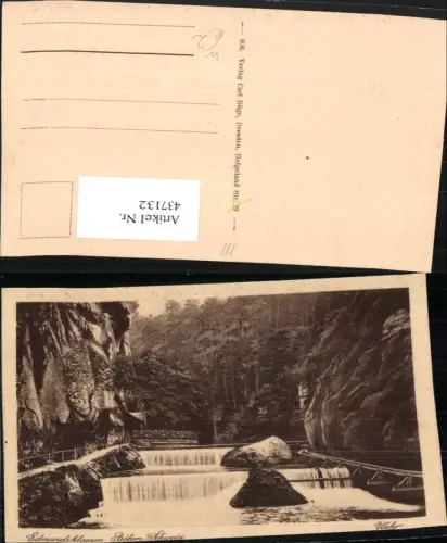 437132,Edmundsklamm Klamm b. Hrensko Herrnskretschen Wehr