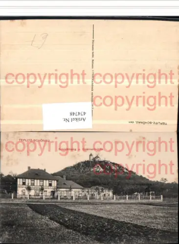 474748,Teplitz-Schönau Teplice Schlossberg u. Greinerhütte