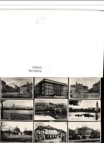523612,Dux Duchov Totale Platz Schloss Gebäude Mehrbildkarte