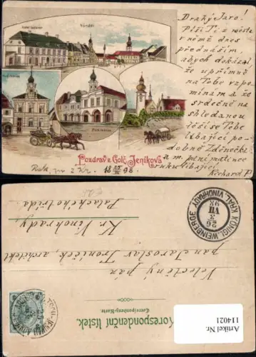 114021,Litho Gruss aus Pozdrav Golcova Jenikova Podmoky Deutschbrod