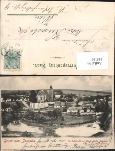 145196,Gruss aus Jamnitz Jemnice 1900 Mähren