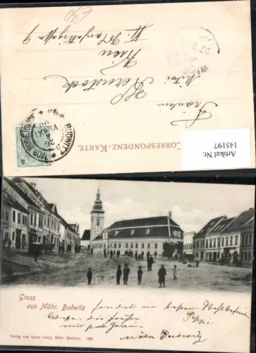145197,Gruss aus Mährisch Budwitz 1900