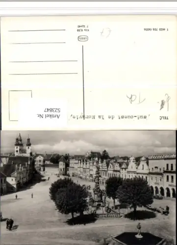 523847,Telc Teltsch Hauptplatz Säule Kirche