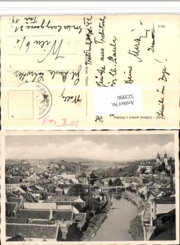 523996,Trebic Trebitsch Celkovy pohled s Hradku Teilansicht