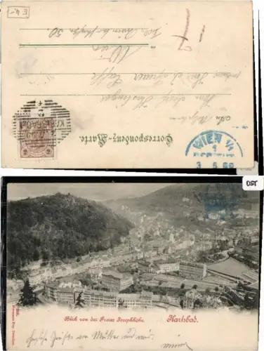 67401,Karlsbad Blick v.d. Franz Josephshöhe 1898