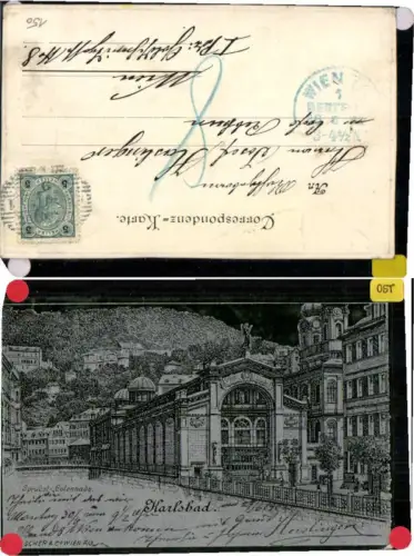 71035,Karlsbad Sprudel Colonnade 1900 Kunstdruck Karte