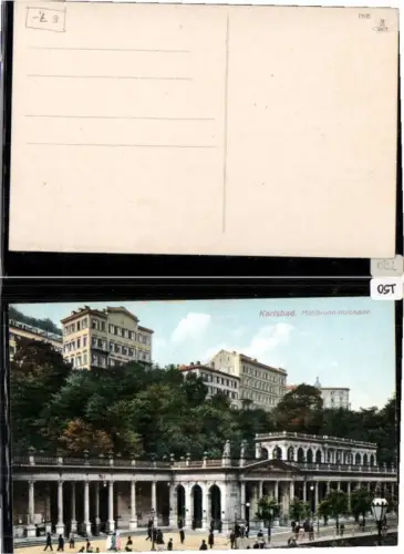 71053,Karlsbad Mühlbrunn Kolonnade Leute um 1915